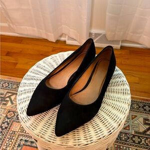 Caslon calf skin pointed toe ballet flats shoes size 9